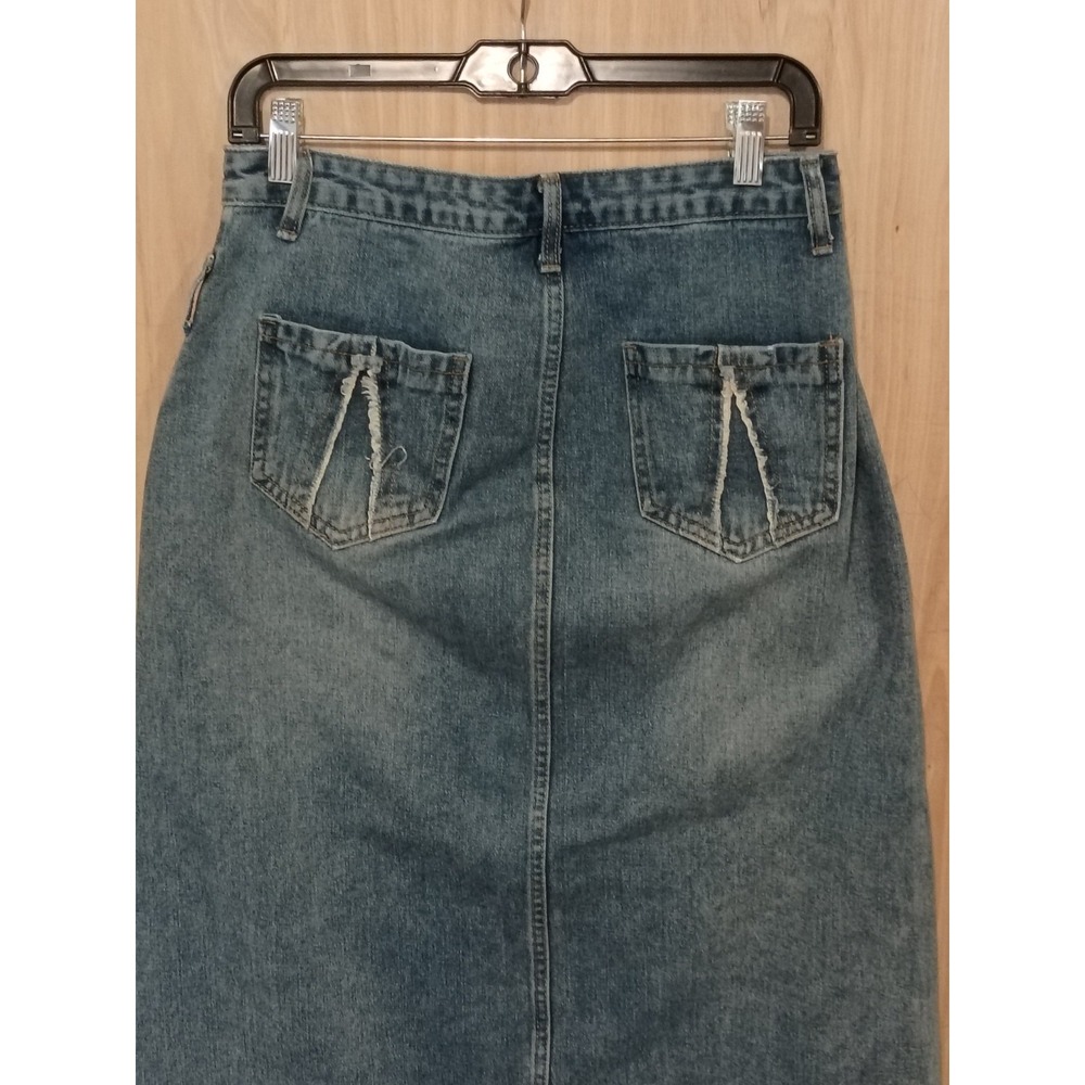 Denim Y2K Vintage Maxi Skirt Women's Size Large - Picture 6 of 7